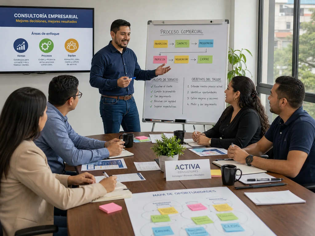 Capacitacion de equipo sobre procesos comerciales y alineacion interna