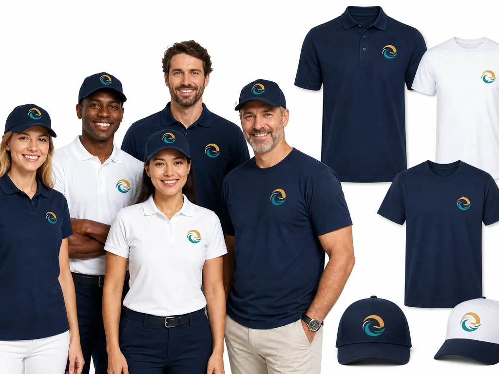 Uniformes y camisetas personalizadas con marca corporativa